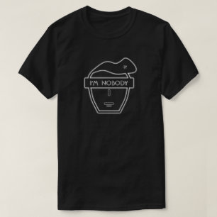 Camiseta Rosto de desenho animado misterioso ninguém anônim