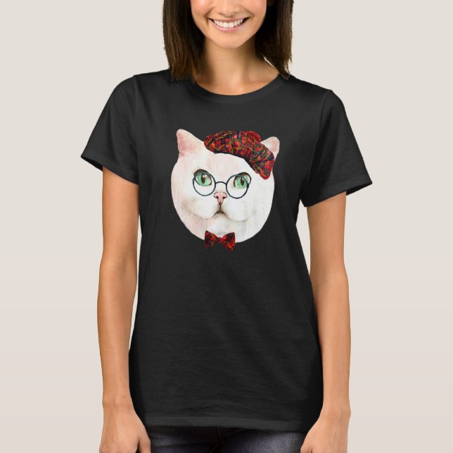 Camiseta Rosto de Gatinho Funk Branco   (Frente)