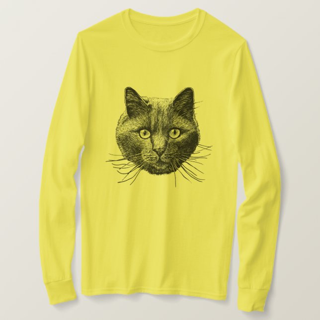 Camiseta Rosto de Gato (Frente do Design)