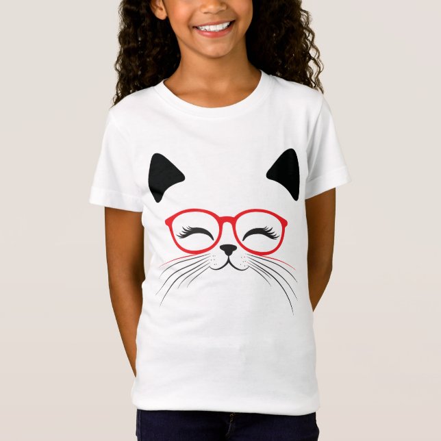 Camiseta Rosto de Gato Bonito (Frente)