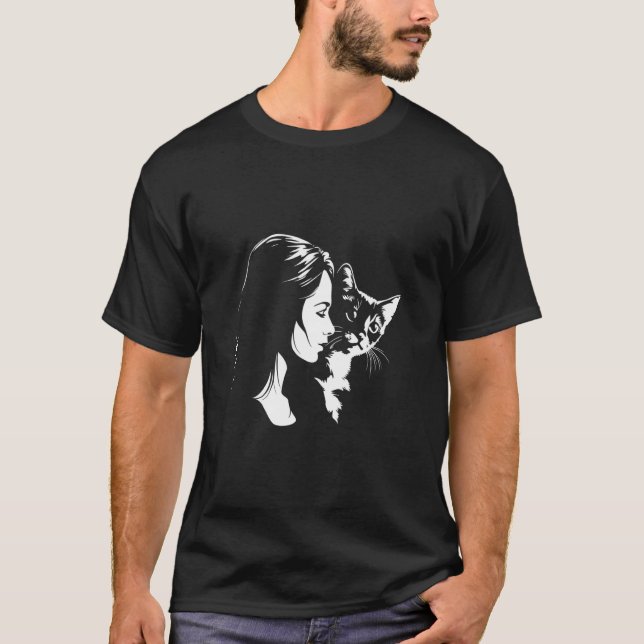 Camiseta Rosto de Gato com Borboleta 3 (Frente)
