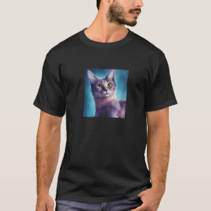 Camiseta Rosto de Gato Fofo Gatinho Doce Felino Meow Pet W