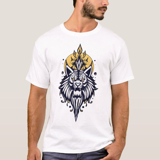 Camiseta rosto de leão (Frente)