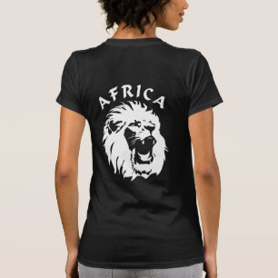 Camiseta Rosto de Leão Rugindo   África