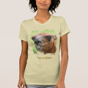 Camiseta Rosto de Lhama Irritada Personalizado