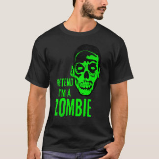 Camiseta Rosto de Monstro Zumbi de Halloween Assustador