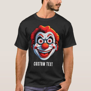 Camiseta Rosto de Palhaço de Desenho Animado