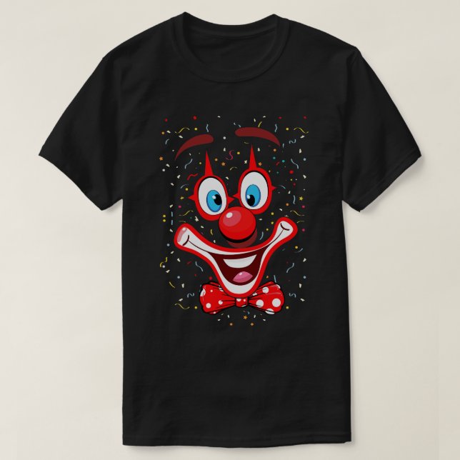 Camiseta Rosto de palhaço engraçado TShirt (Frente do Design)