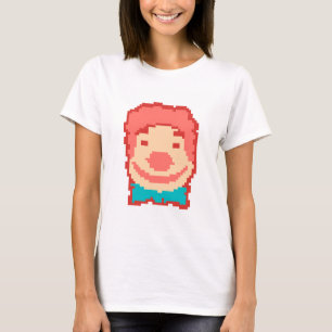 Camiseta Rosto de palhaço pixelado fofo
