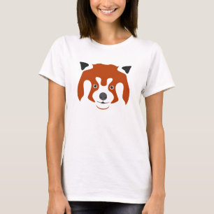 CAMISETA ROSTO DE PANDA VERMELHO