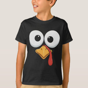 Camiseta Rosto de Peru de Ação de Graças Engraçado para Fam