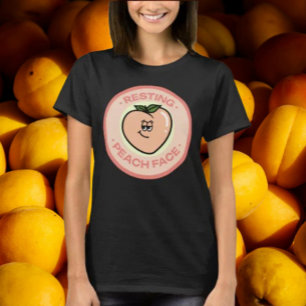 Camiseta Rosto de Pêssego Relaxado