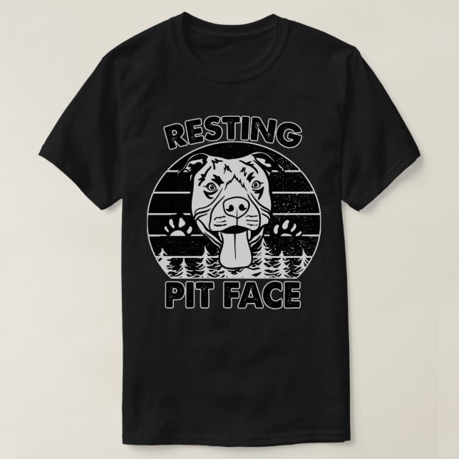 Camiseta Rosto de Pit em Descanso (Frente do Design)