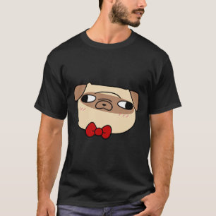 Camiseta Rosto de Pug com Gravata Borboleta 598