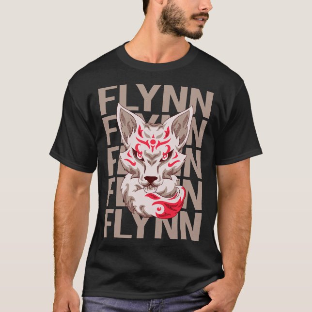 Camiseta Rosto de Raposa - Nome Flynn (Frente)