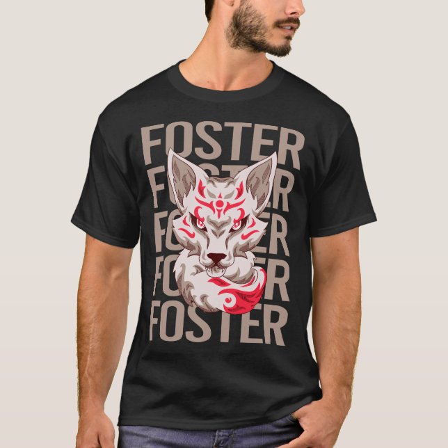 Camiseta Rosto de Raposa - Nome Foster (Frente)