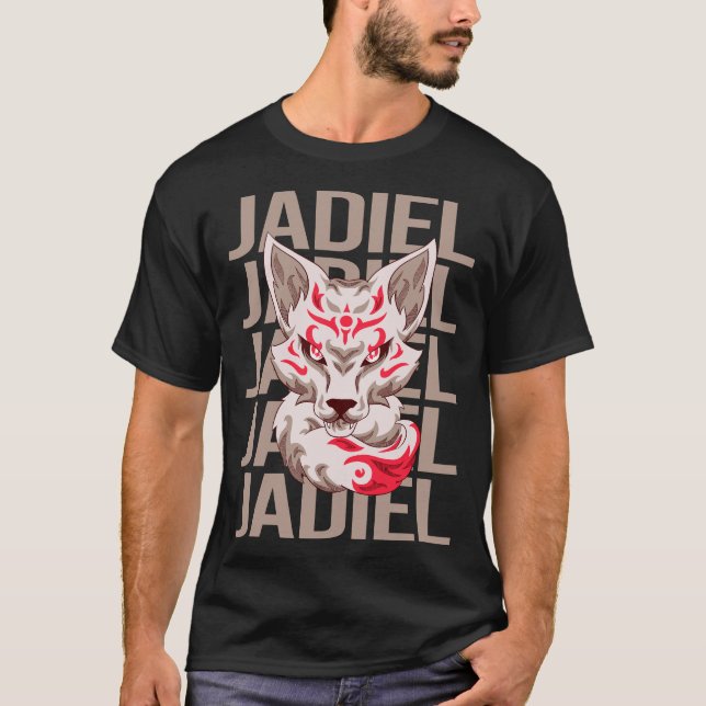 Camiseta Rosto de Raposa - Nome Jadiel (Frente)
