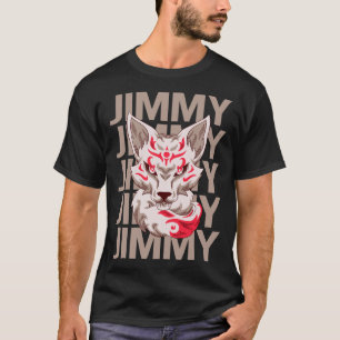 Camiseta Rosto de Raposa - Nome Jimmy