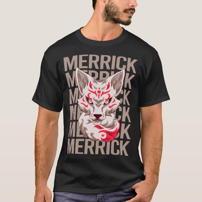 Camiseta Rosto de Raposa - Nome Merrick (Frente)
