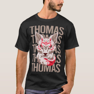 Camiseta Rosto de Raposa - Nome Thomas