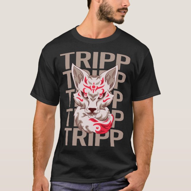 Camiseta Rosto de Raposa - Nome Tripp (Frente)