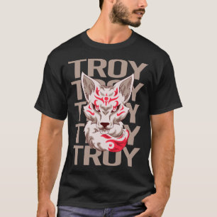 Camiseta Rosto de Raposa - Nome Troy