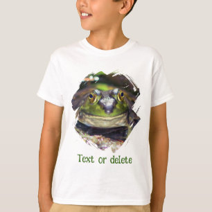 Camiseta Rosto de Sapo Fofo Personalizado Natureza