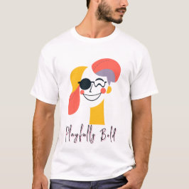 Camiseta Rosto de sorriso de Abstrato de Reprodução
