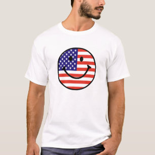 Camiseta Rosto de Sorriso Patriótico