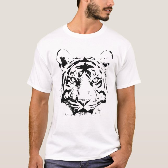 Camiseta Rosto de Tigre sem rosto - Ano Chinês de Tigre (Frente)