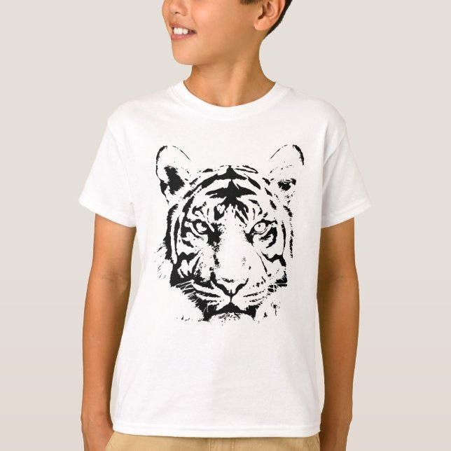 Camiseta Rosto de Tigre sem rosto - Ano Chinês de Tigre (Frente)