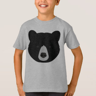 Camiseta Rosto de Urso Negro