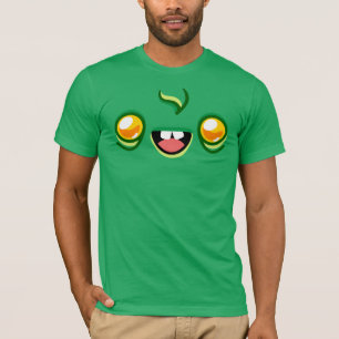 Camiseta Rosto de Zumbi - Bella+Canvas Verde Feliz Salto