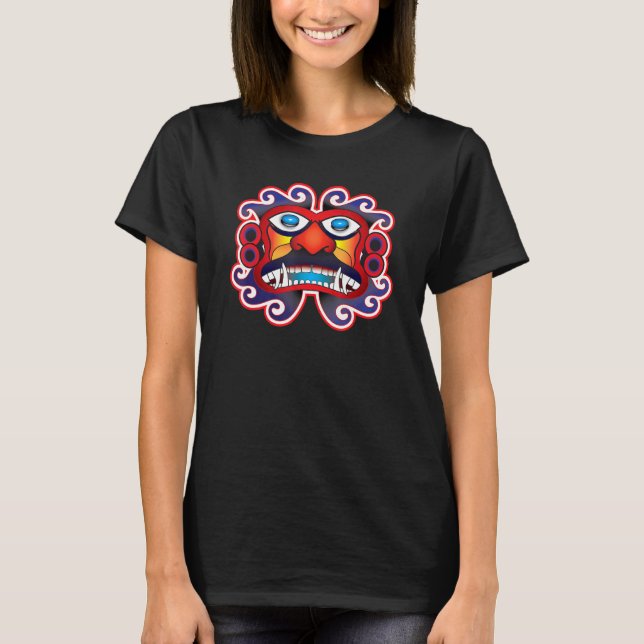 Camiseta Rosto do Deus Sol Asteca Maia (Frente)