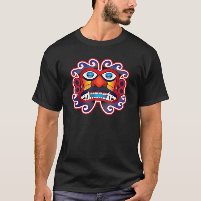 Camiseta Rosto do Deus Sol Asteca Maia (Frente)