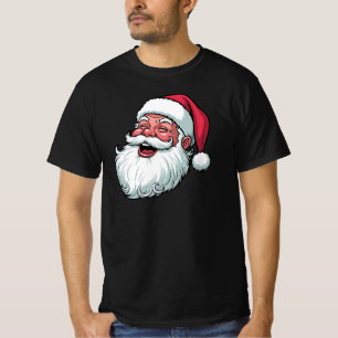 Camiseta Rosto do Papai Noel Vintage
