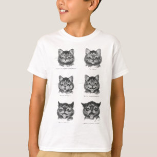 Camiseta Rosto Engraçado de Gato, Louis Wain