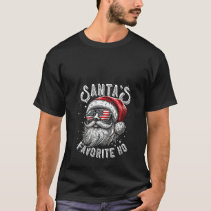 Camiseta Rosto engraçado de Papai Noel feminino Papai Noel
