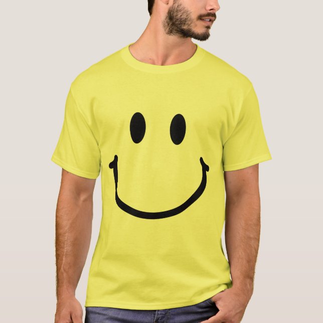 Camiseta Rosto Feliz Amarelo (Frente)