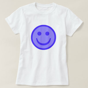Camiseta Rosto Feliz Azul