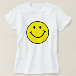 Camiseta Rosto Feliz e Amarelo Brilhante