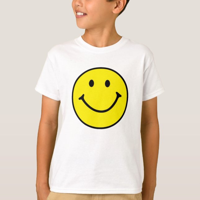 Camiseta Rosto Feliz e Amarelo Brilhante (Frente)
