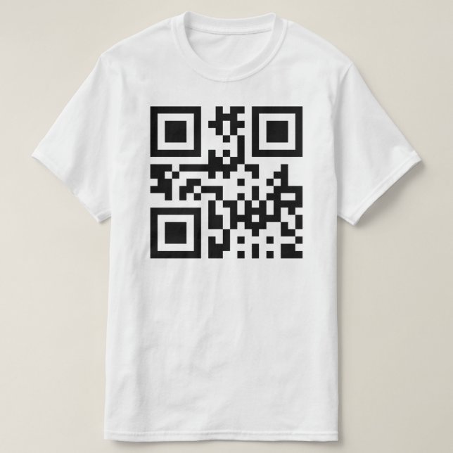 Camiseta Rosto feliz invertido ☻ — Código QR (Frente do Design)