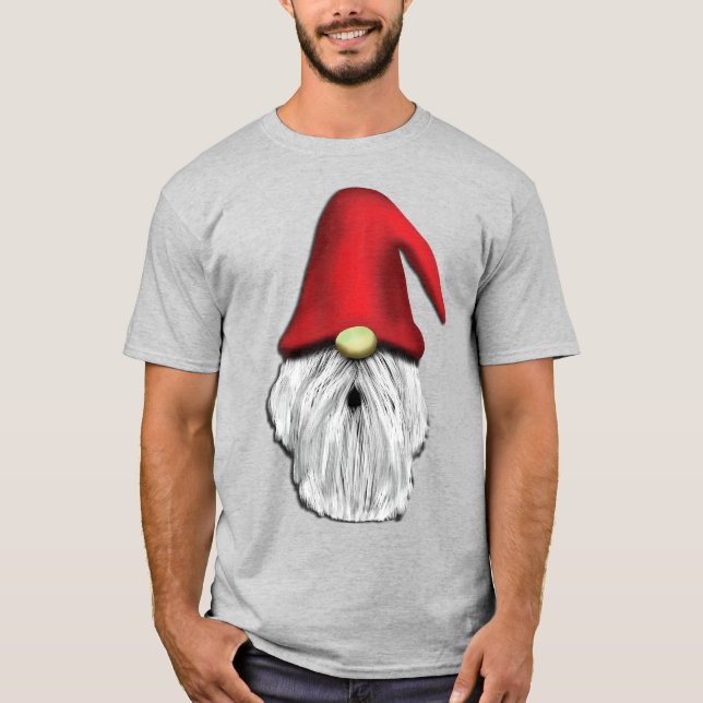 Camiseta Rosto Gnomo de Natal (Frente)