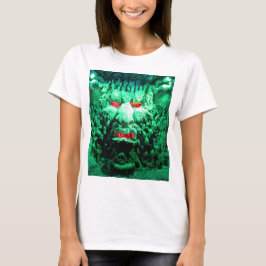 Camiseta Rosto Máscarado Assustador na Face da Rocha