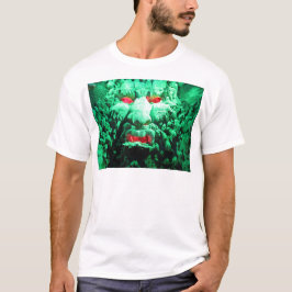 Camiseta Rosto Máscarado Assustador na Face da Rocha