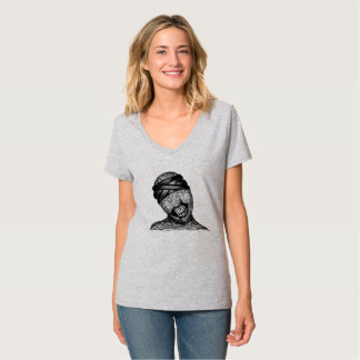 Camiseta Rosto Misterioso Enrolado - Design de T-shirt Escu