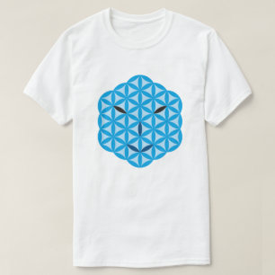 Camiseta Rosto sagrado - Arturiano, Azul.
