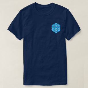 Camiseta Rosto sagrado - Arturiano, Azul.