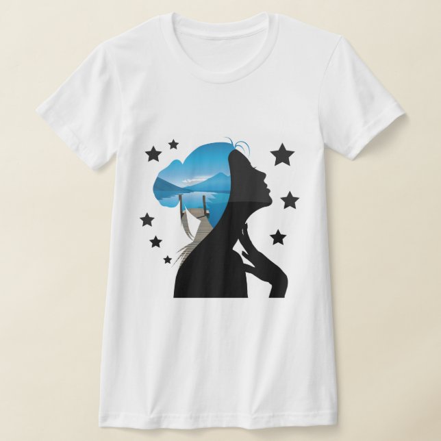 Camiseta Rosto sonhador (Postura )